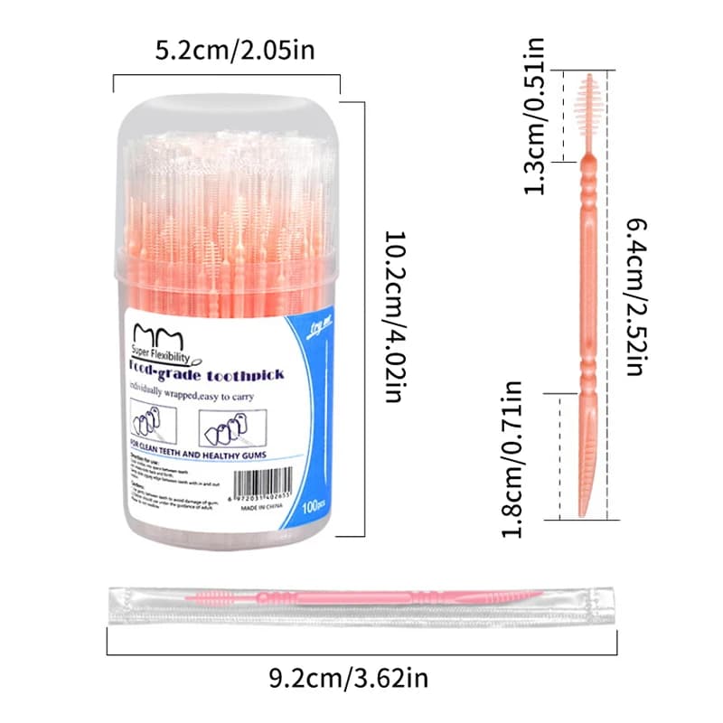 Disposable Double-Ended Dental Floss Toothpicks