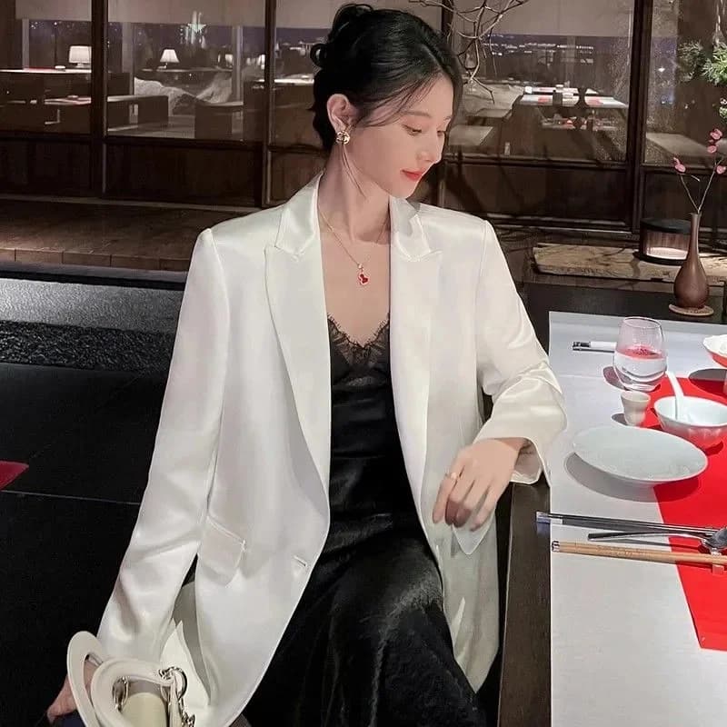 Women's Satin Suit Jacket