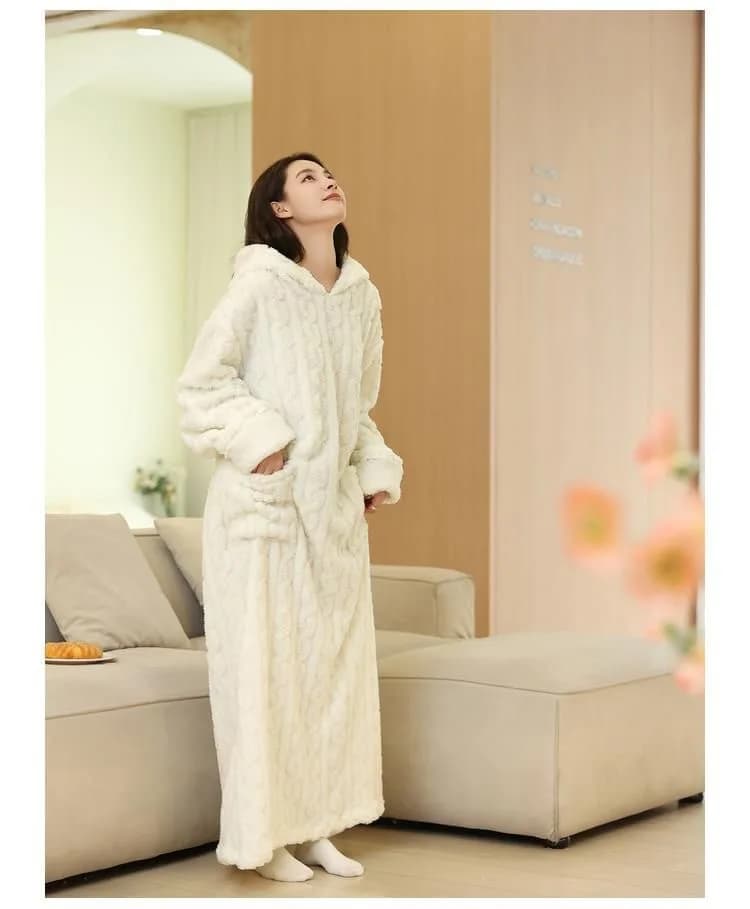 Hooded Coral Fleece Nightgown