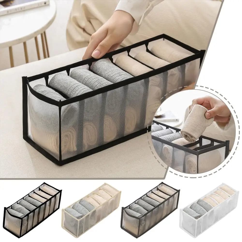 7-Compartment Sock and Underwear Organizer