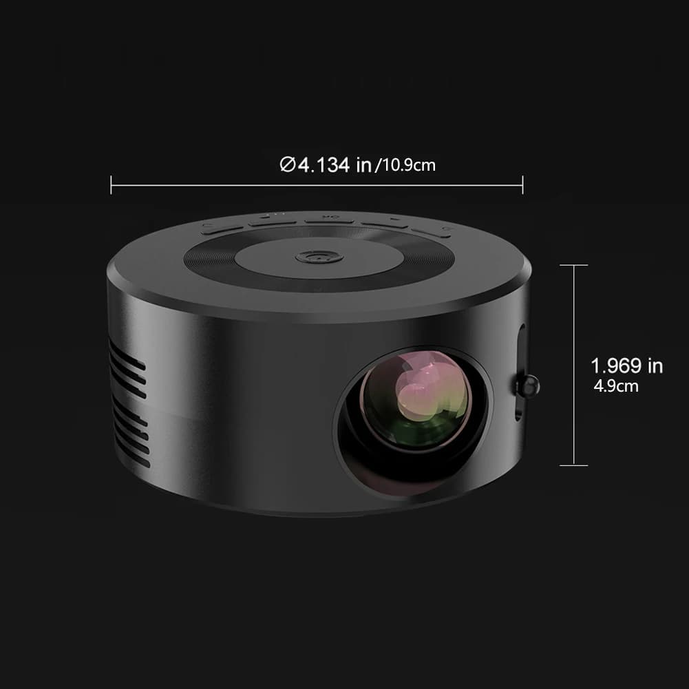 Mini USB Supports Home Theater Projector 180°Flexible Projection Angle 1080P Native Smartphone Screen Sharing Suitable for Home