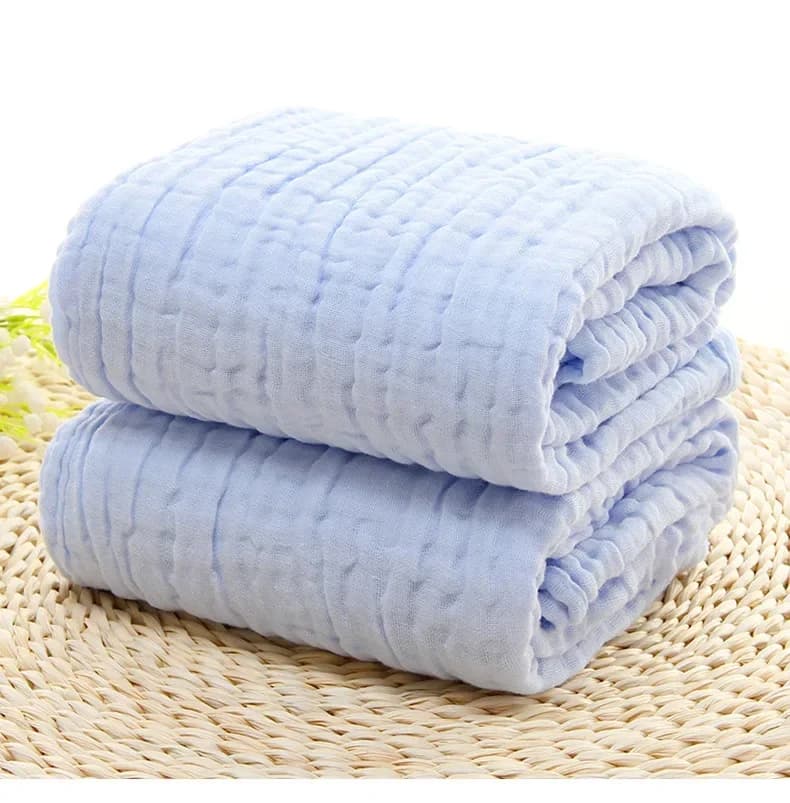 Baby Bath Towel Kids Swaddle Wrap Bedding 6 Layers Infant Gauze Receiving Blanket Pure Cotton Bubble Muslin Blanket 105*105cm