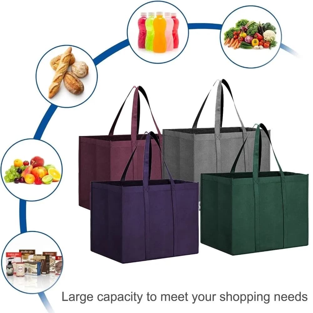 Large Reusable Grocery Shopping Tote