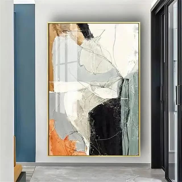 Abstract Canvas Wall Art with Gold Foil
