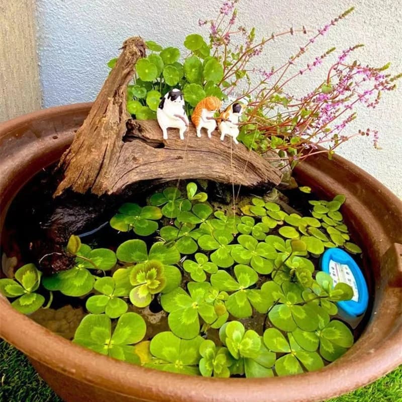 Cartoon Fishing Ornament Aquarium Decoration