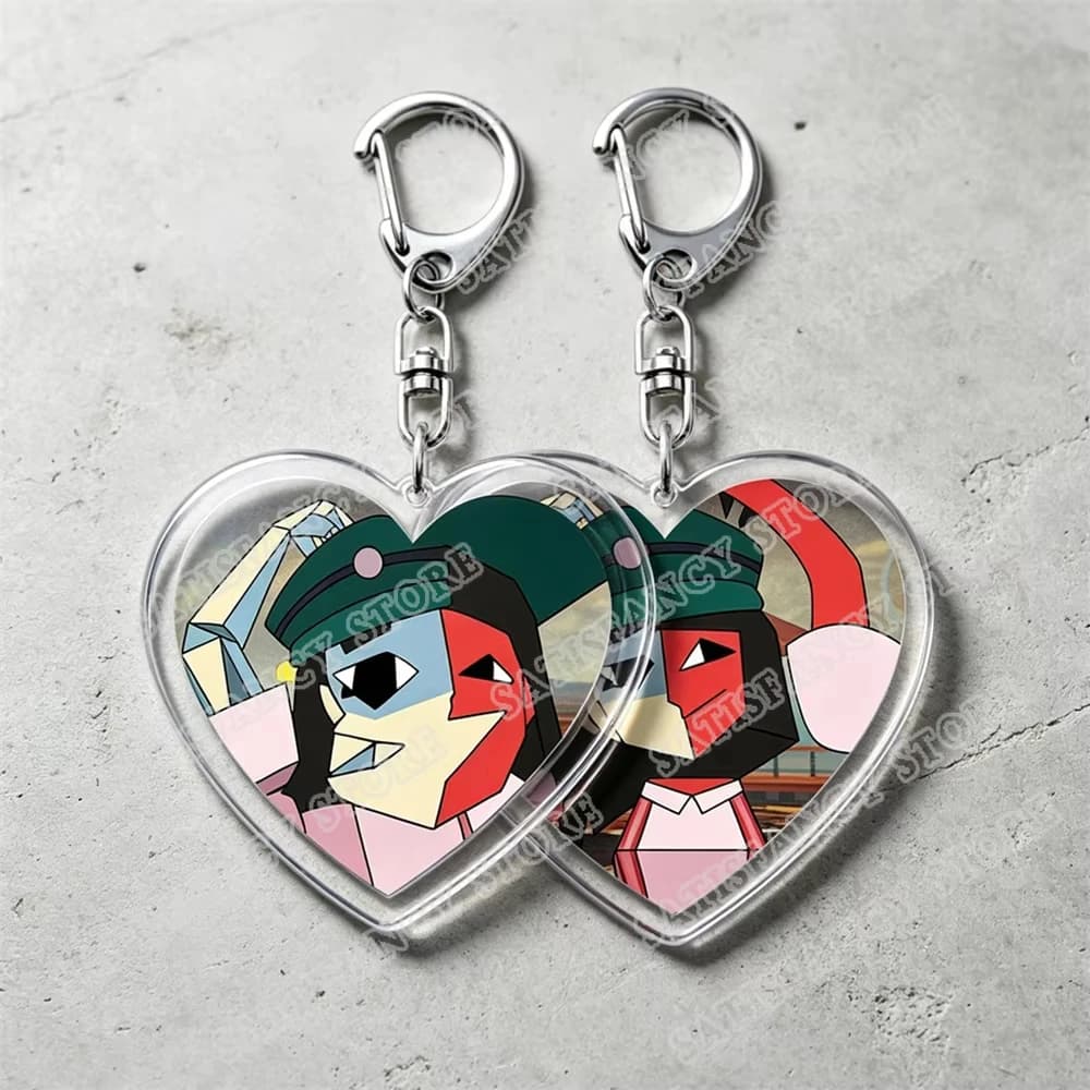 Hot Game Love Keychains for Accessories Bag Ena Dream BBQ Coral Glasses Taski Maiden Keyrings Jewelry Gamer Fans Gaming Gifts