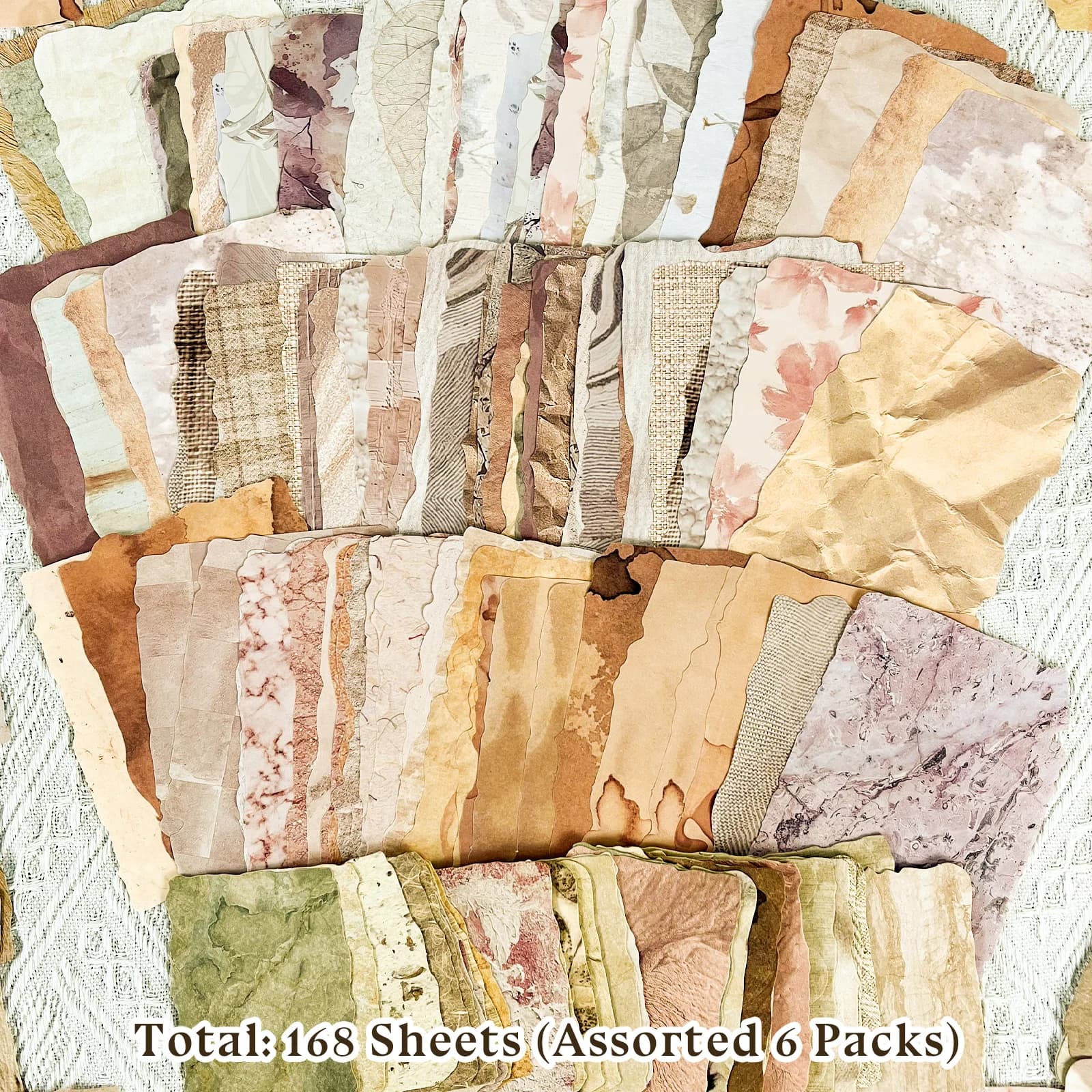 Vintage Texture Paper Pad for Scrapbooks and Journals