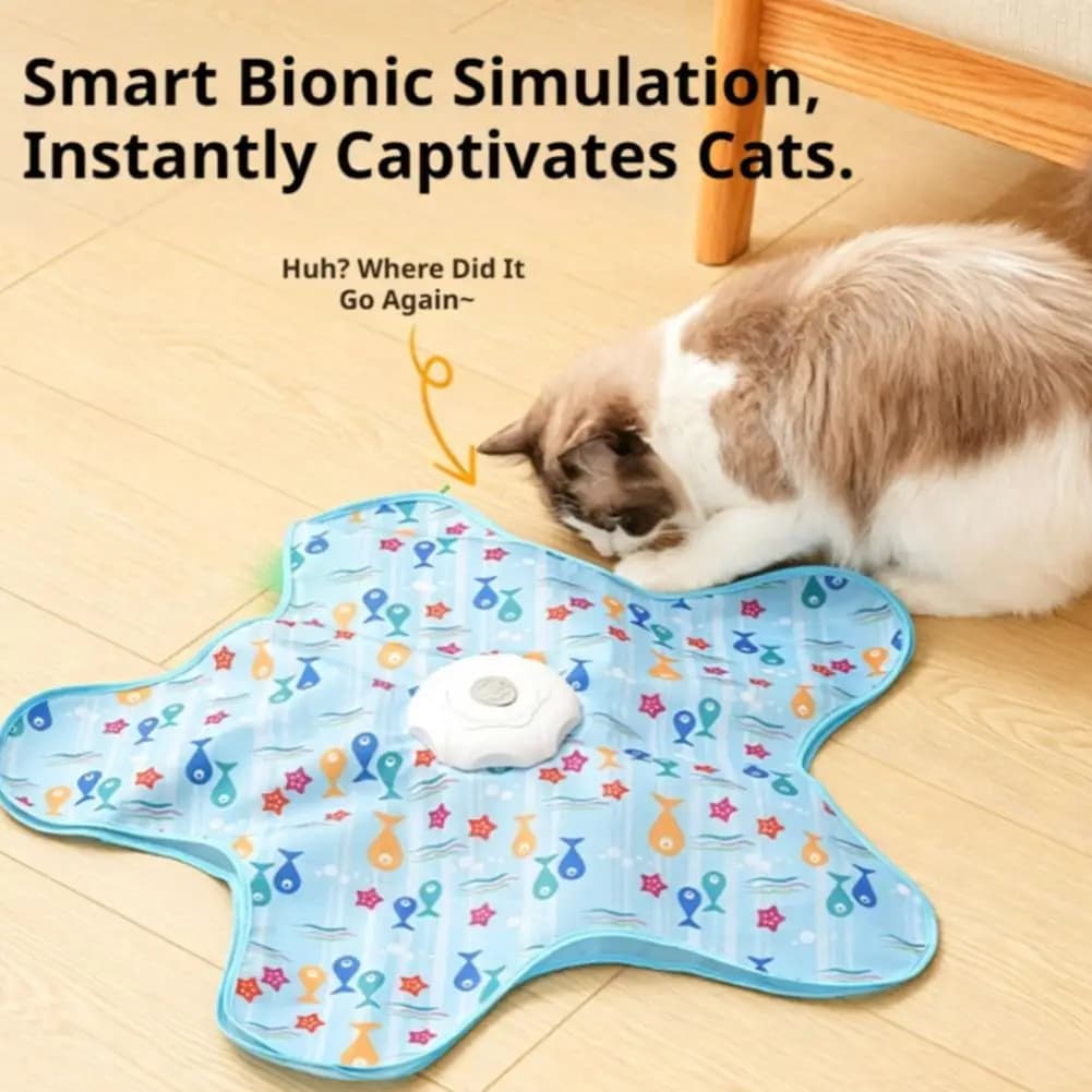 Cat Hunting Carpet, Teasing Stick, Five Pointed Star Toy, Automatic Rotating Wheel, Self Hi, Hiding Hood, Interactive Cat Toy
