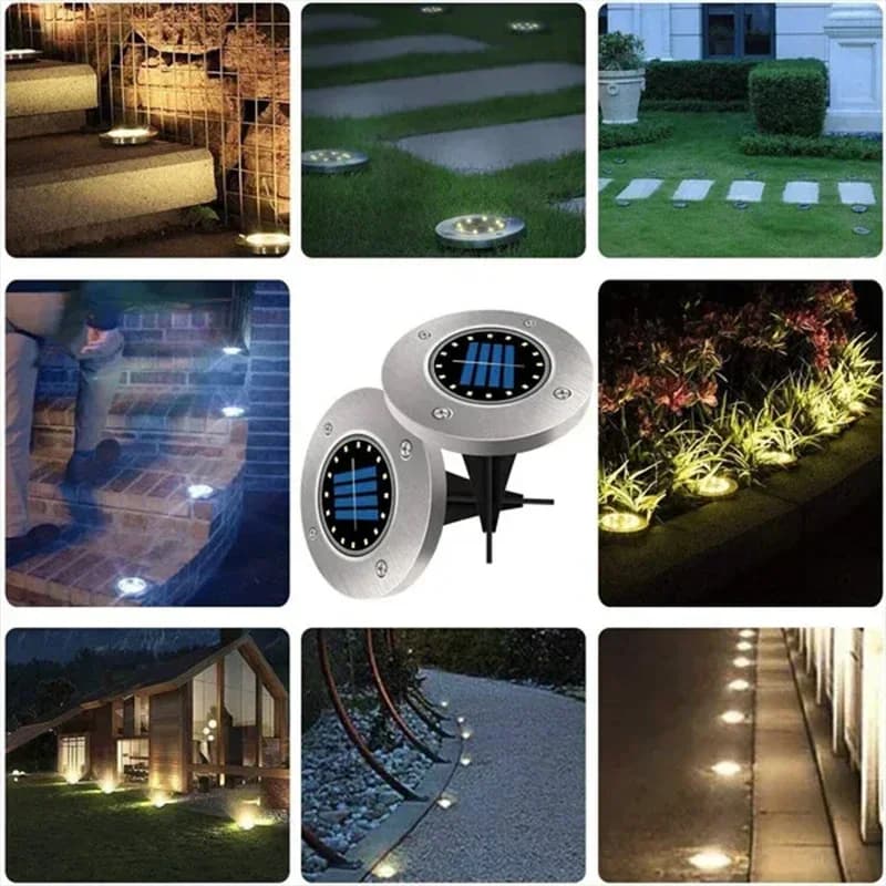 Solar Disk Lights Underground Lawn Garden