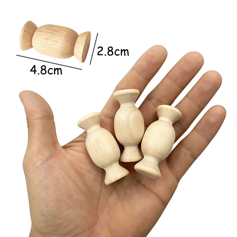 Wooden Candy Building Blocks DIY Painting Set