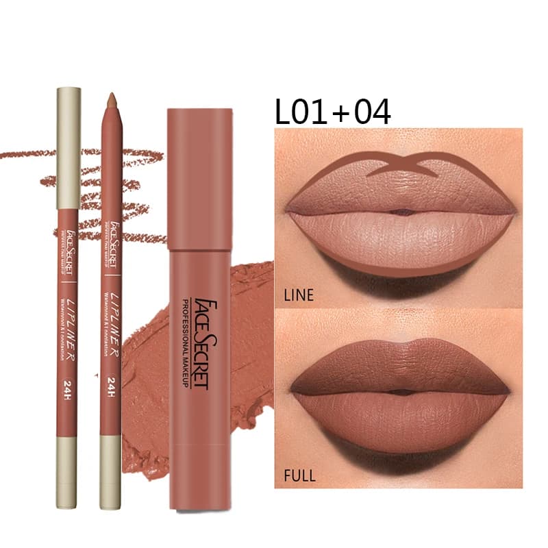 Matte Lipliner and Lipstick Set