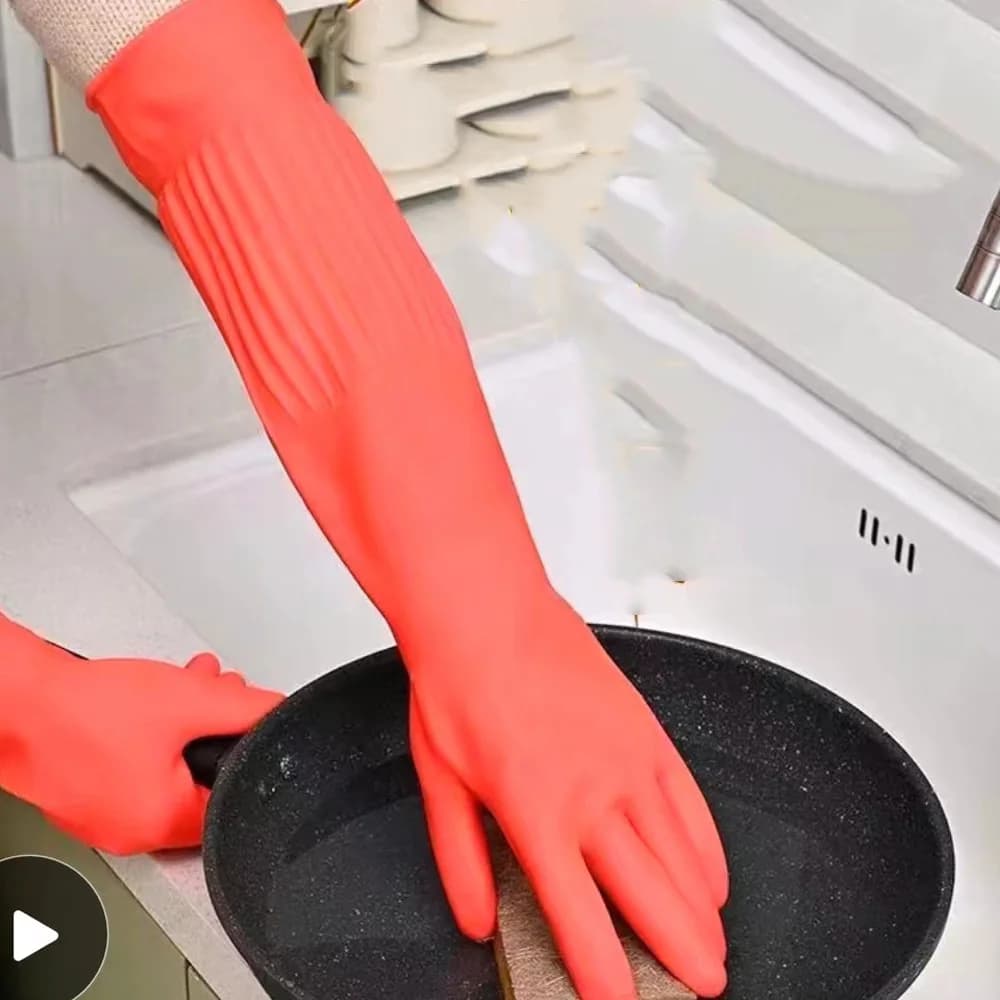 Long Rubber Cleaning Gloves