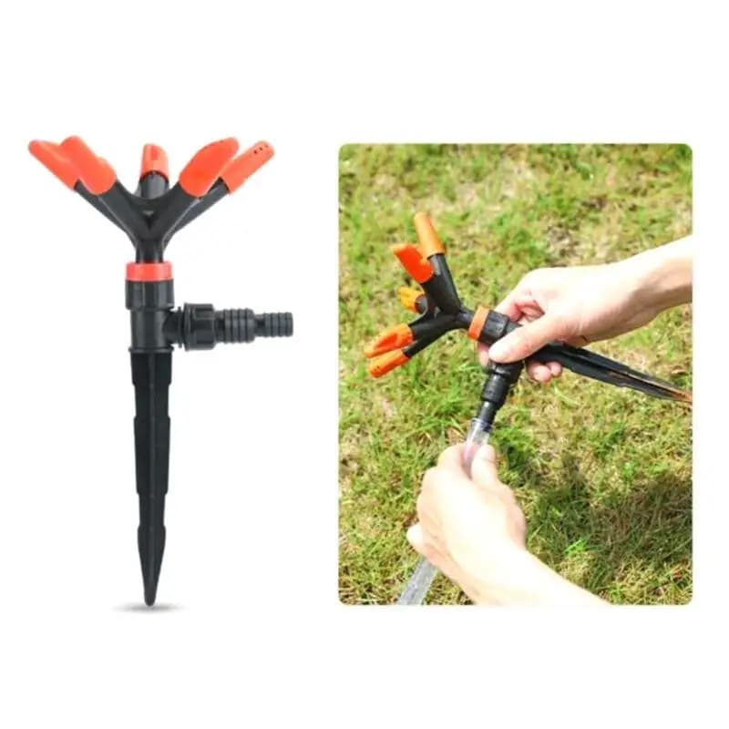 Garden 360 Degrees Rotary Water Sprinkler Automatic Lawn Irrigation for Plants Vegetable Field Easy Use