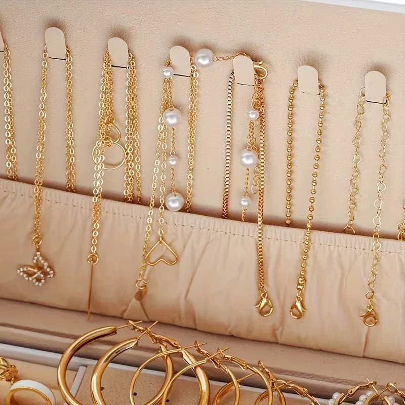 86 Pcs Fashion Jewelry Set For Women Pearl Alloy Earrings Necklaces Rings Bracelets Stackable Boho Jewelry Party Daily No Box