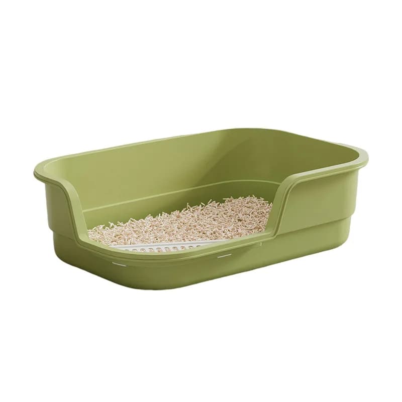 Jumbo Anti-Splash Semi-Covered Cat Litter Box