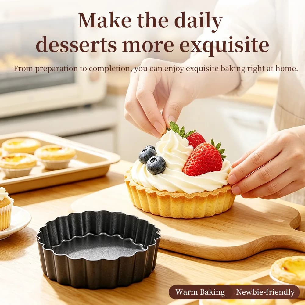 Mini Tart Pans with Deep Fixed Bottom