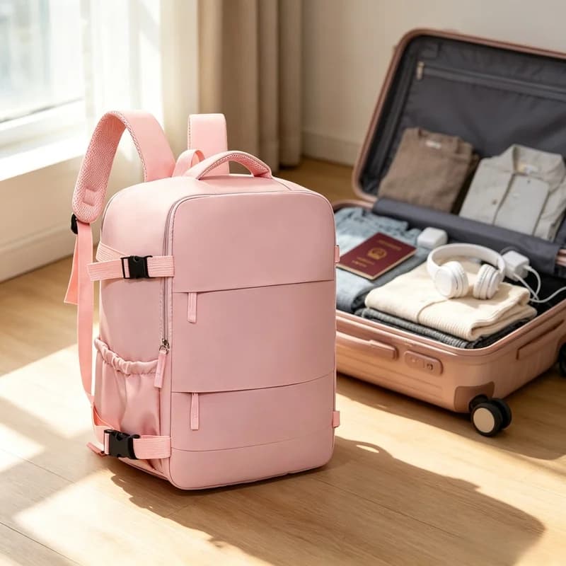 Large‑Capacity Travel Carry‑On Backpack, Durable Wear‑Resistant Business Daypack for Weekend Getaway & Short Trips