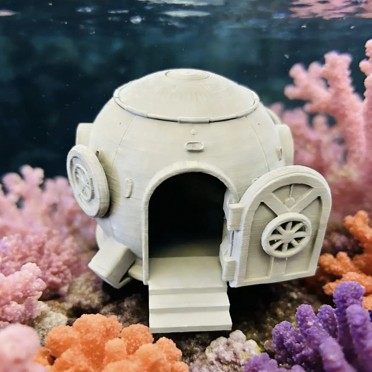 Nautical Steampunk Aquarium Decor 3D Printed Retro Themed Fish Tank Ornament Landscapes Fish Shrimp Shelter Aquarium Accessories