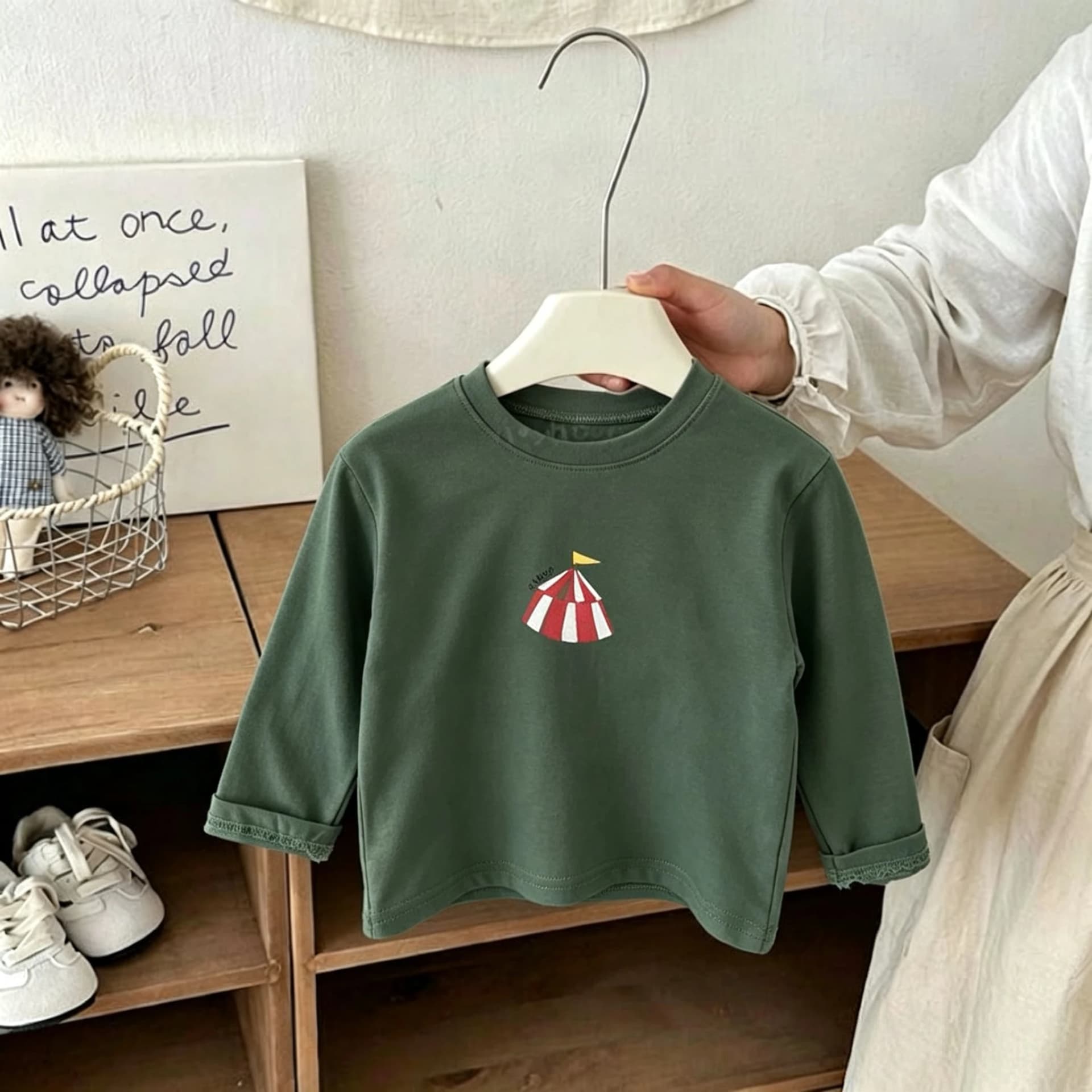 Long Sleeve Crewneck T-Shirt for Kids