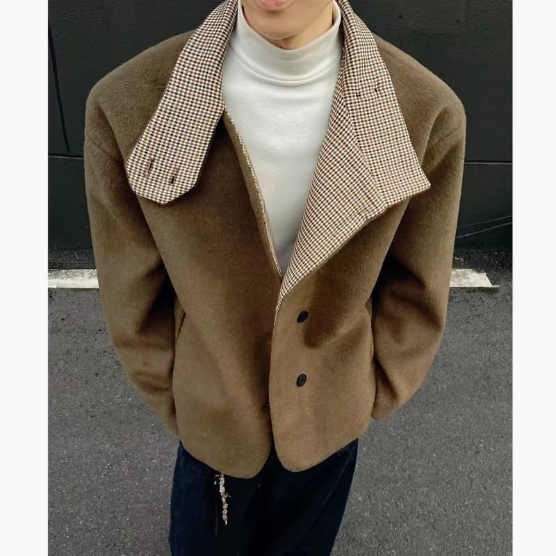 Men's Slim-Fit Wool Winter Jacket