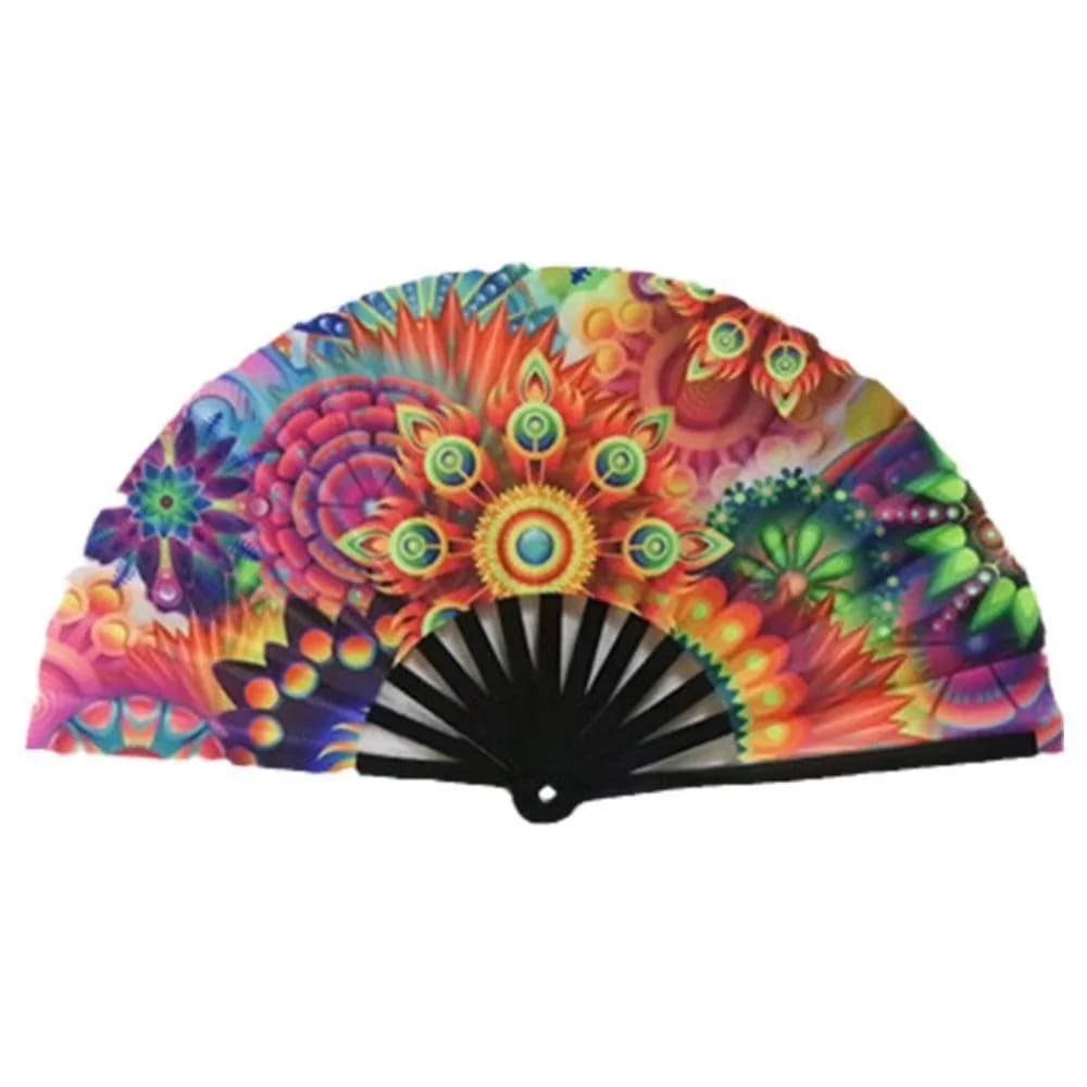 UV Fluorescent Folding Hand Fan
