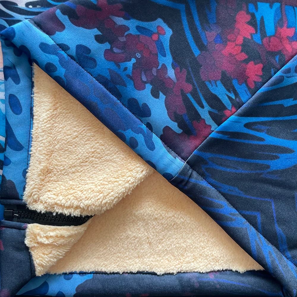 Camouflage Fleece-Lined Hooded Jacket