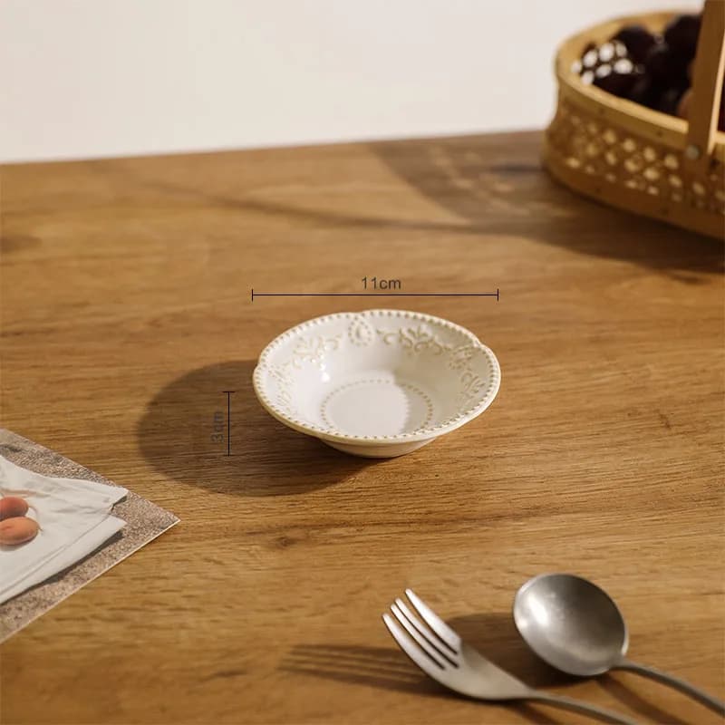 Baroque Vintage Ceramic Dinner Plates Set