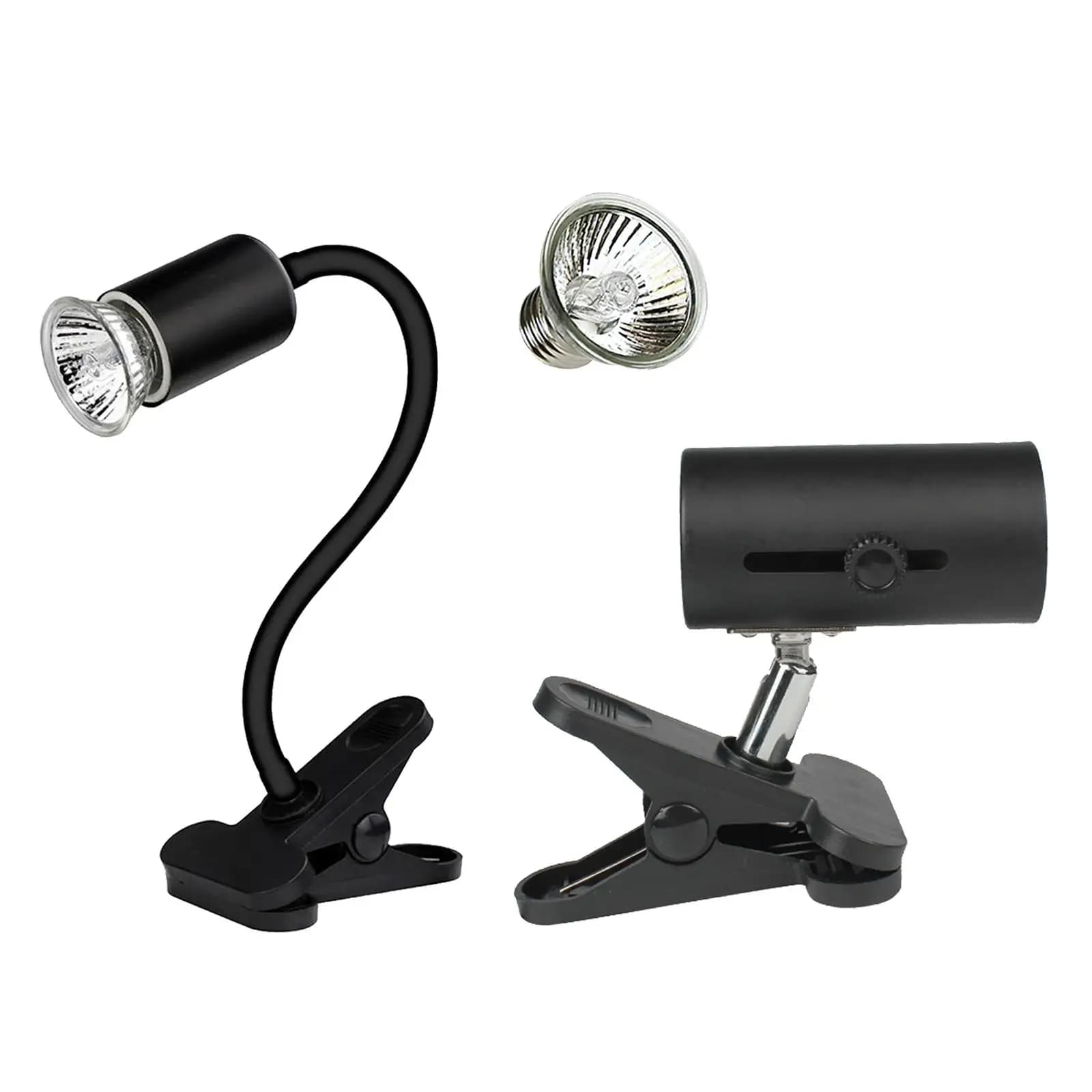 Reptile Heating Lamp with Rotatable Clip
