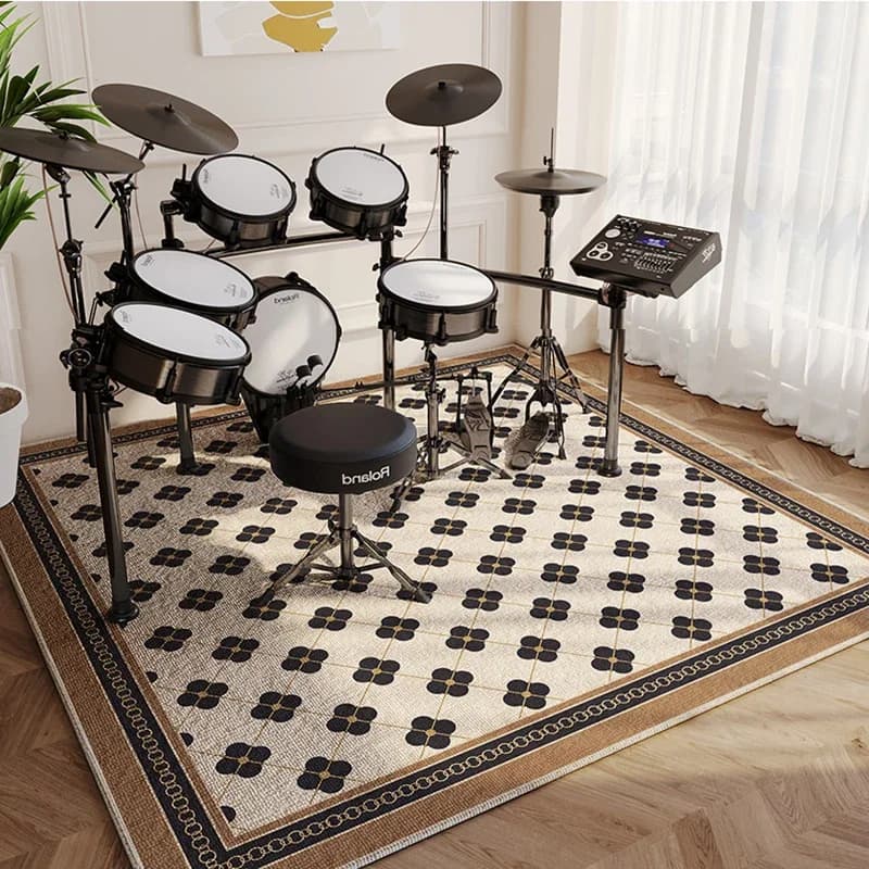 Modern Abstract Music Symbol Area Rug
