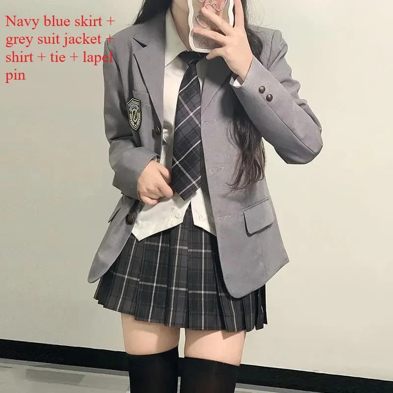 Female Student School Uniform Jacket Set
