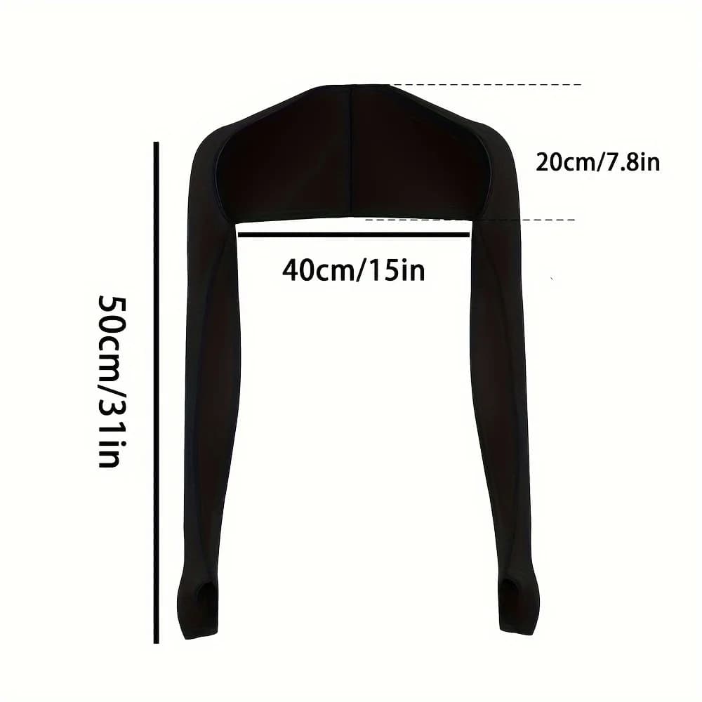 Women's Sports Sun Protection Shawl Thin Style Shoulder Length Women's Sports Sleeve Perfect For Outdoor Golf, Running, Cycling