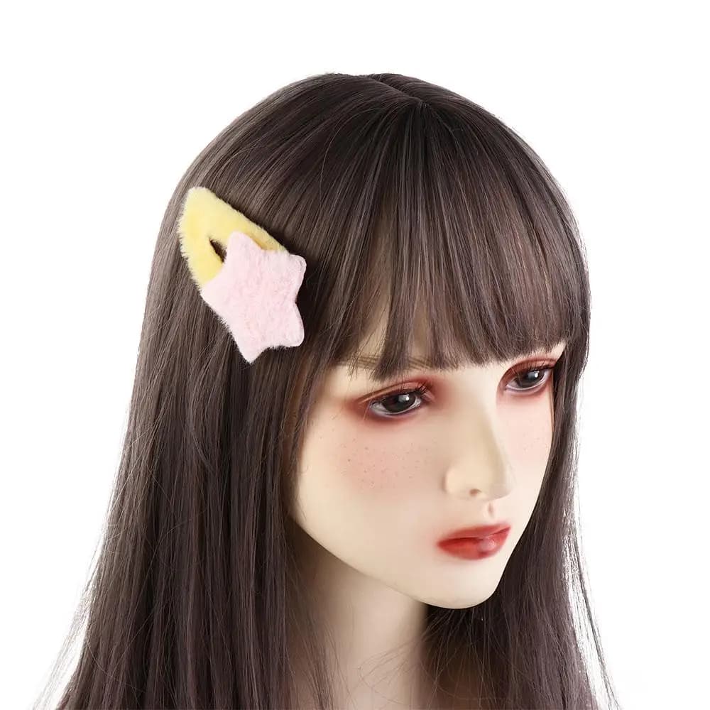 Plush Star Hair Clip Barrettes