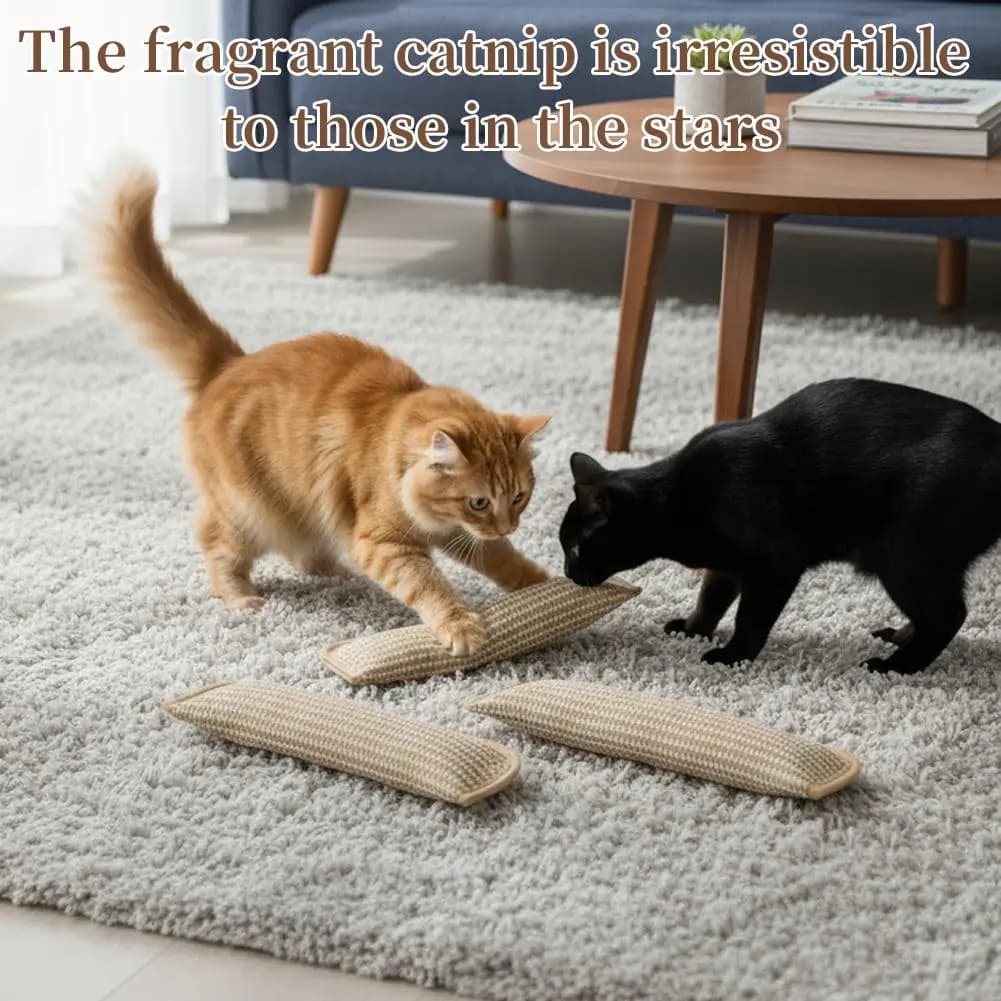 Cat Scratcher Interactive Toys For Cat Catnip Pillow Teeth Grinding And Anti Bite Wear Resistant Cat Toy Scratching Post For Cat