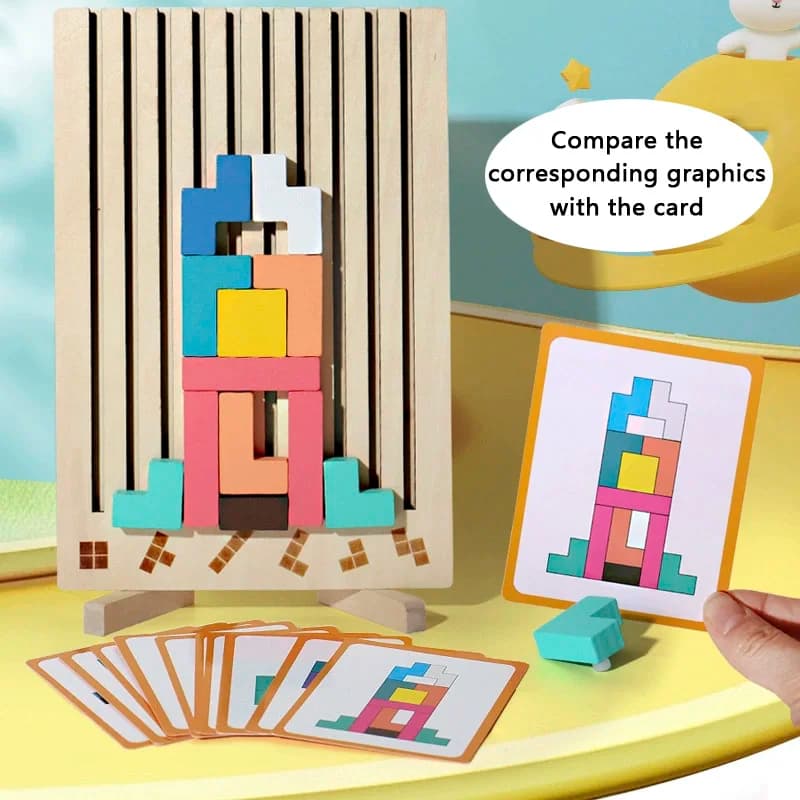 Wooden 3D Russian Blocks Puzzle Toy