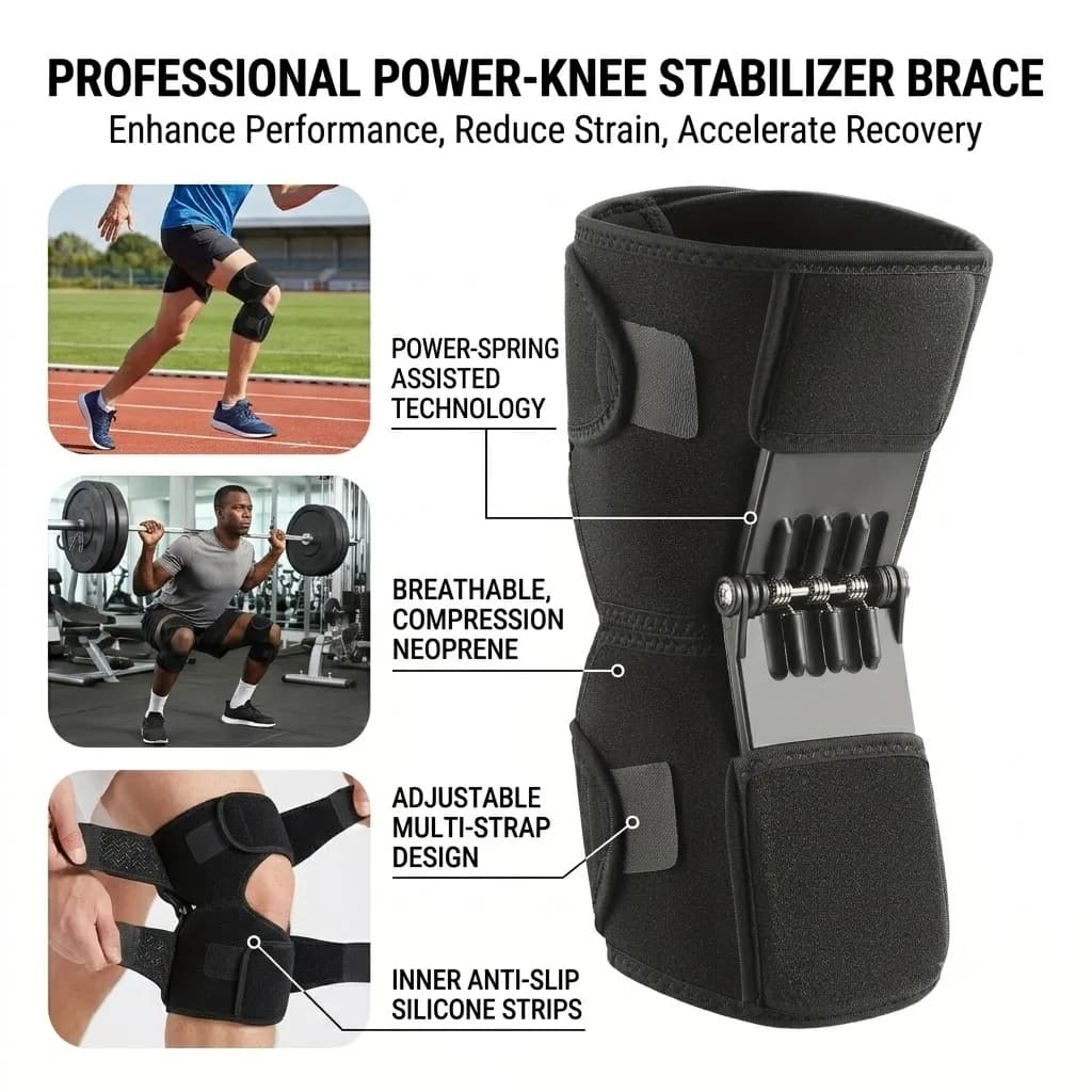 Sports Knee Brace, a Type of Knee Protective Gear, Knee Support and Protection, Suitable for Basketball and Cycling