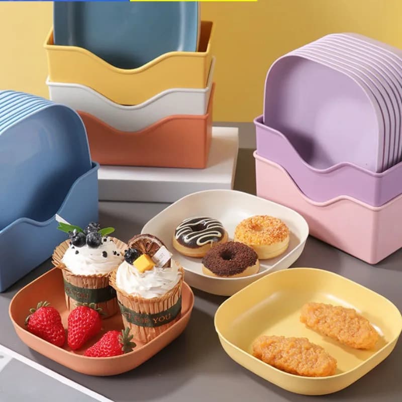 Reusable Fruit and Dessert Plates Set of 10