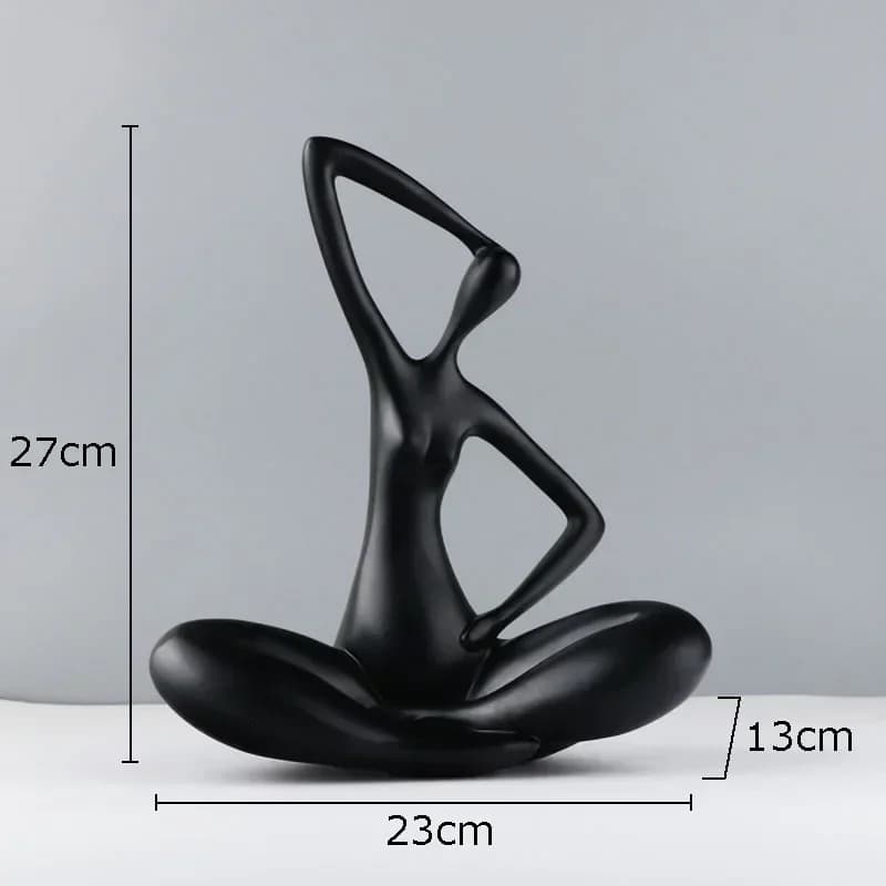 Yoga Figures Statue Abstract Artwork Ornaments Desk Decoration Minimalist Yoga Character Resin Sculpture Modern Home Decor