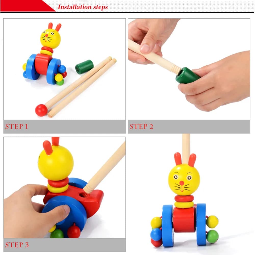 Wooden Push-Along Duck Toy