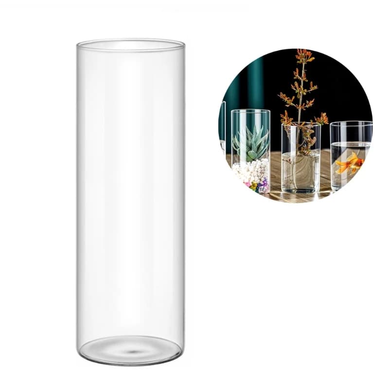 Clear Glass Cylinder Vase