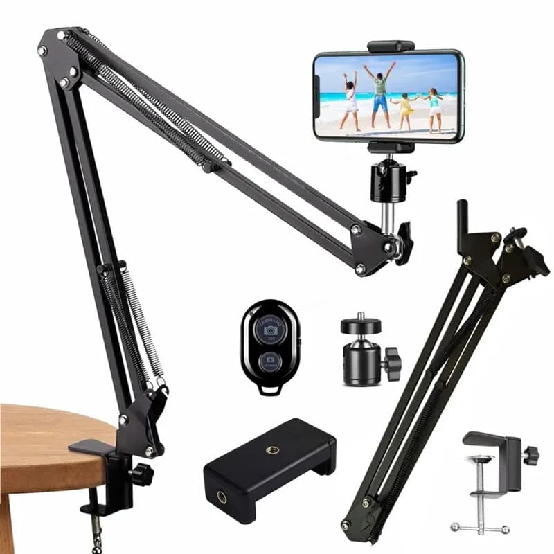Flexible Arm Phone Tripod with Clamp
