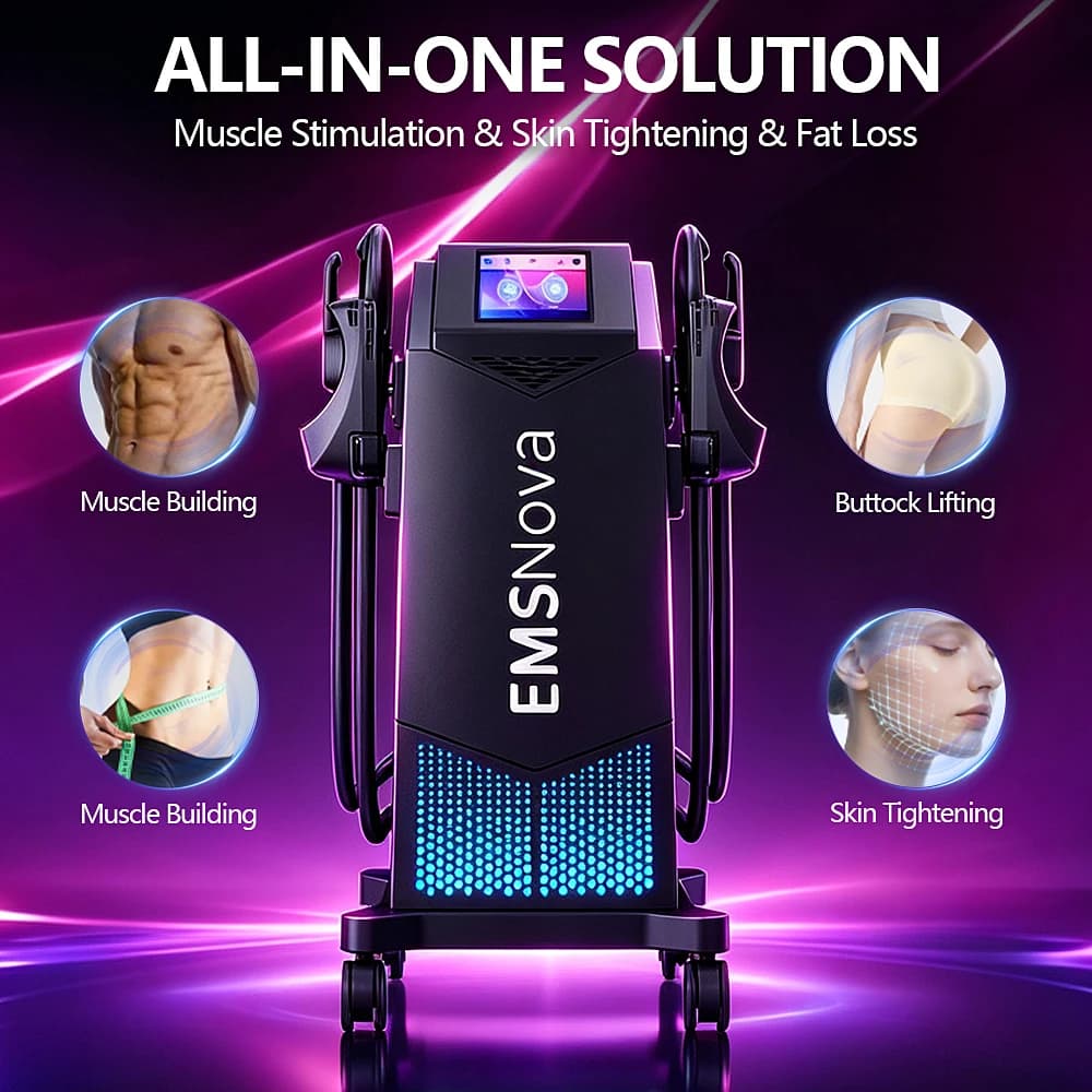 Professional EMS Shaping Machine One Stop Solution Body Sculpting Fat Loss Slimming Skin Tightening Beauty Equipment
