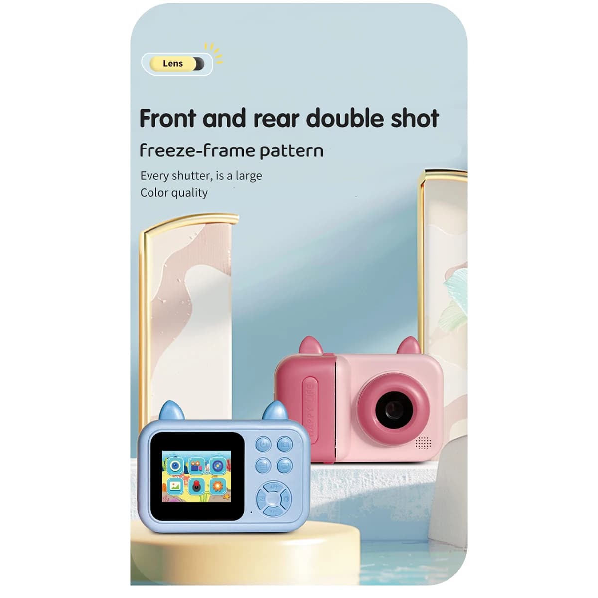 Instant Print Camera with USB Rechargeable Battery
