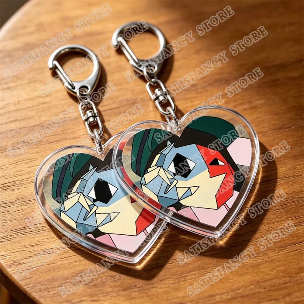 Hot Game Love Keychains for Accessories Bag Ena Dream BBQ Coral Glasses Taski Maiden Keyrings Jewelry Gamer Fans Gaming Gifts