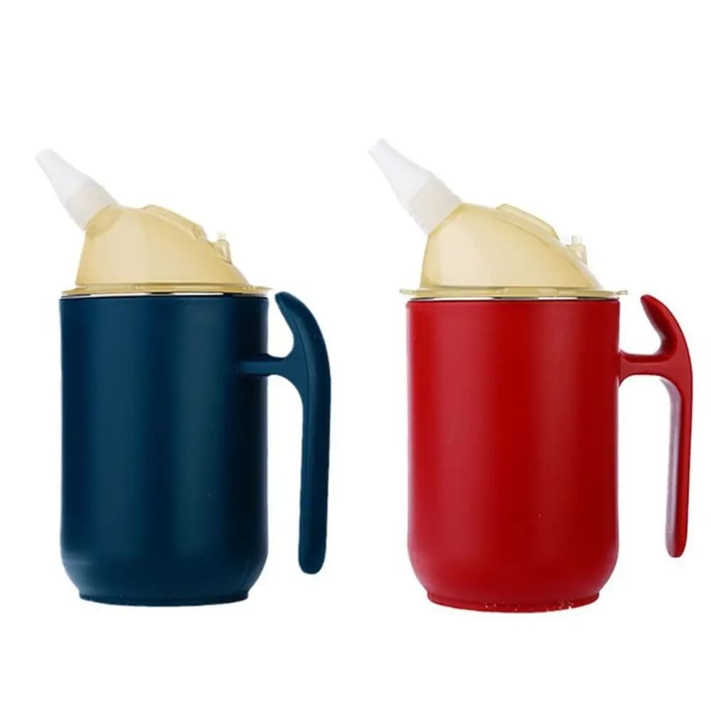 Spill-Proof Stainless Steel Sippy Cup with Straw