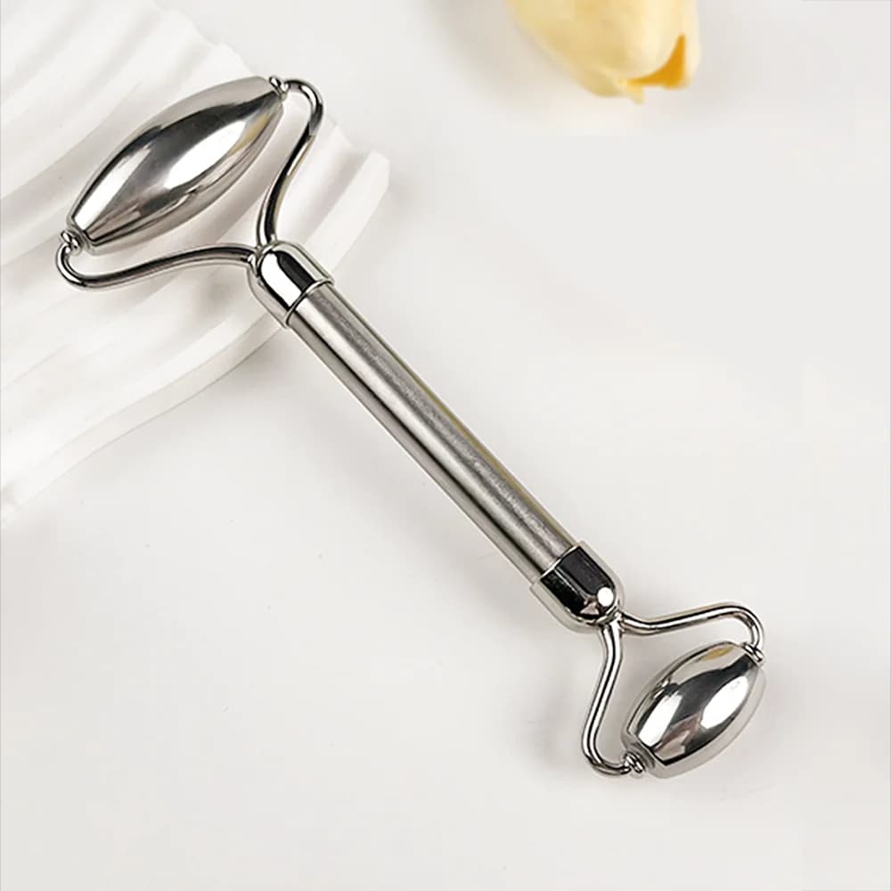 1pc Stainless Steel Facial Roller, Made of 304 Stainless Steel, Double-Headed Design, Facial Massage Tool