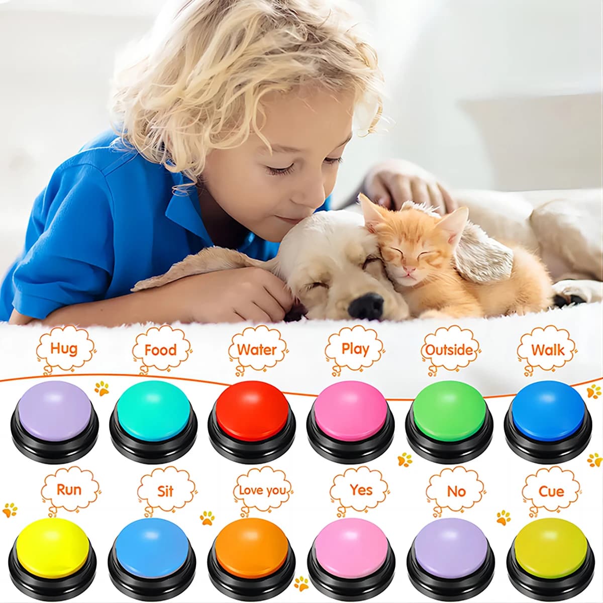 Recordable Dog Talking Buttons Pet Toys