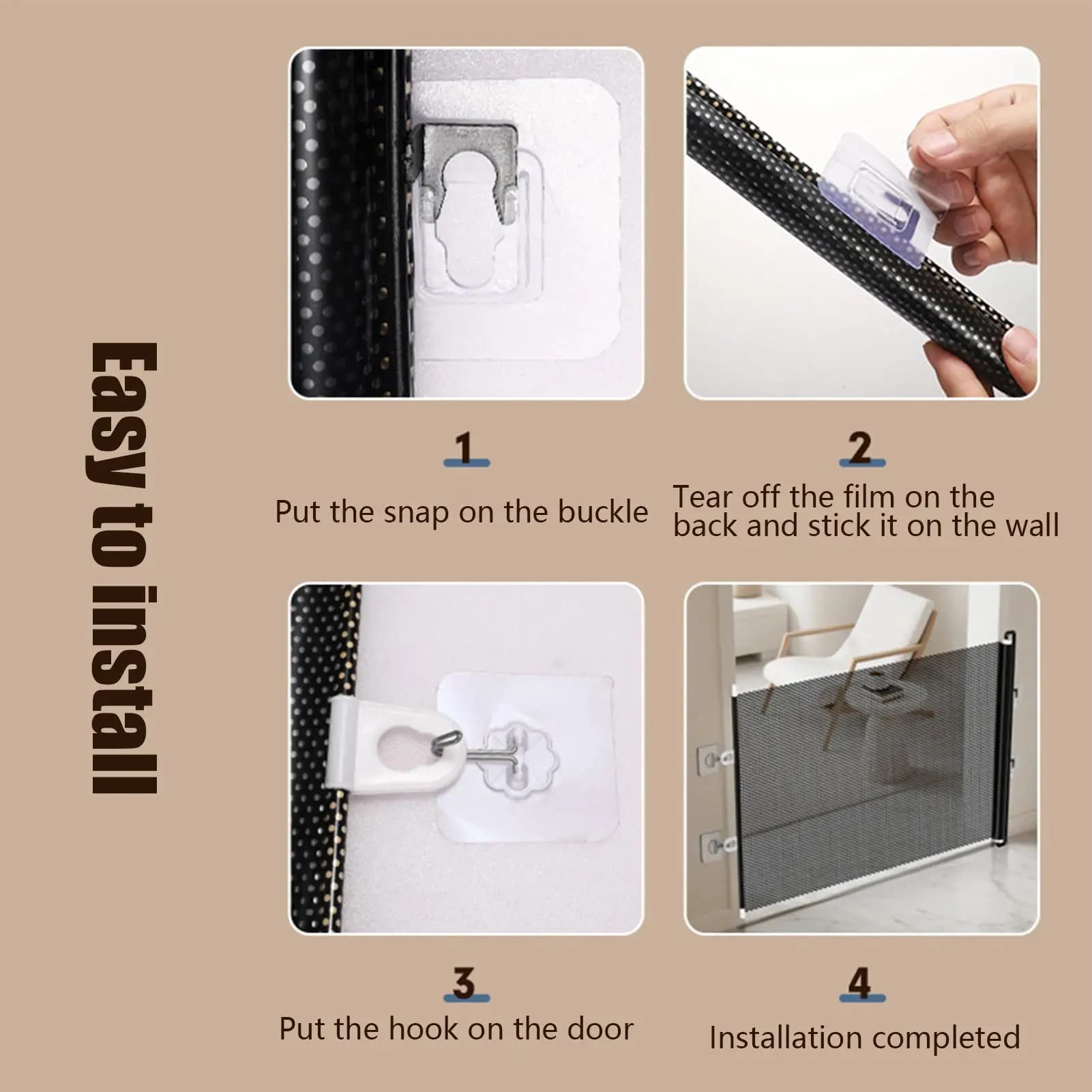 Retractable Pet Gate for Doorways and Hallways