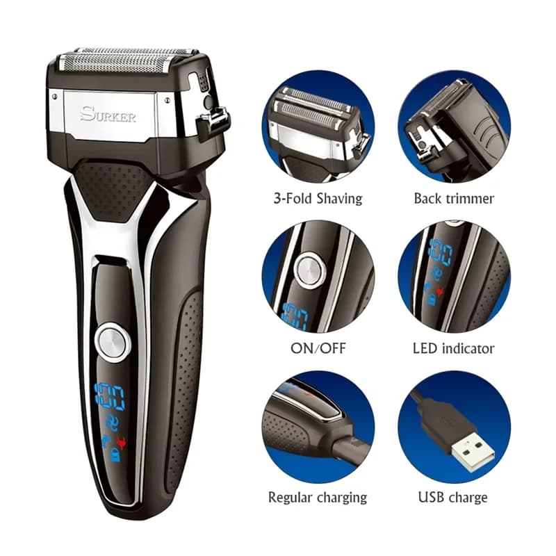 Rechargeable Electric Shaver for Men