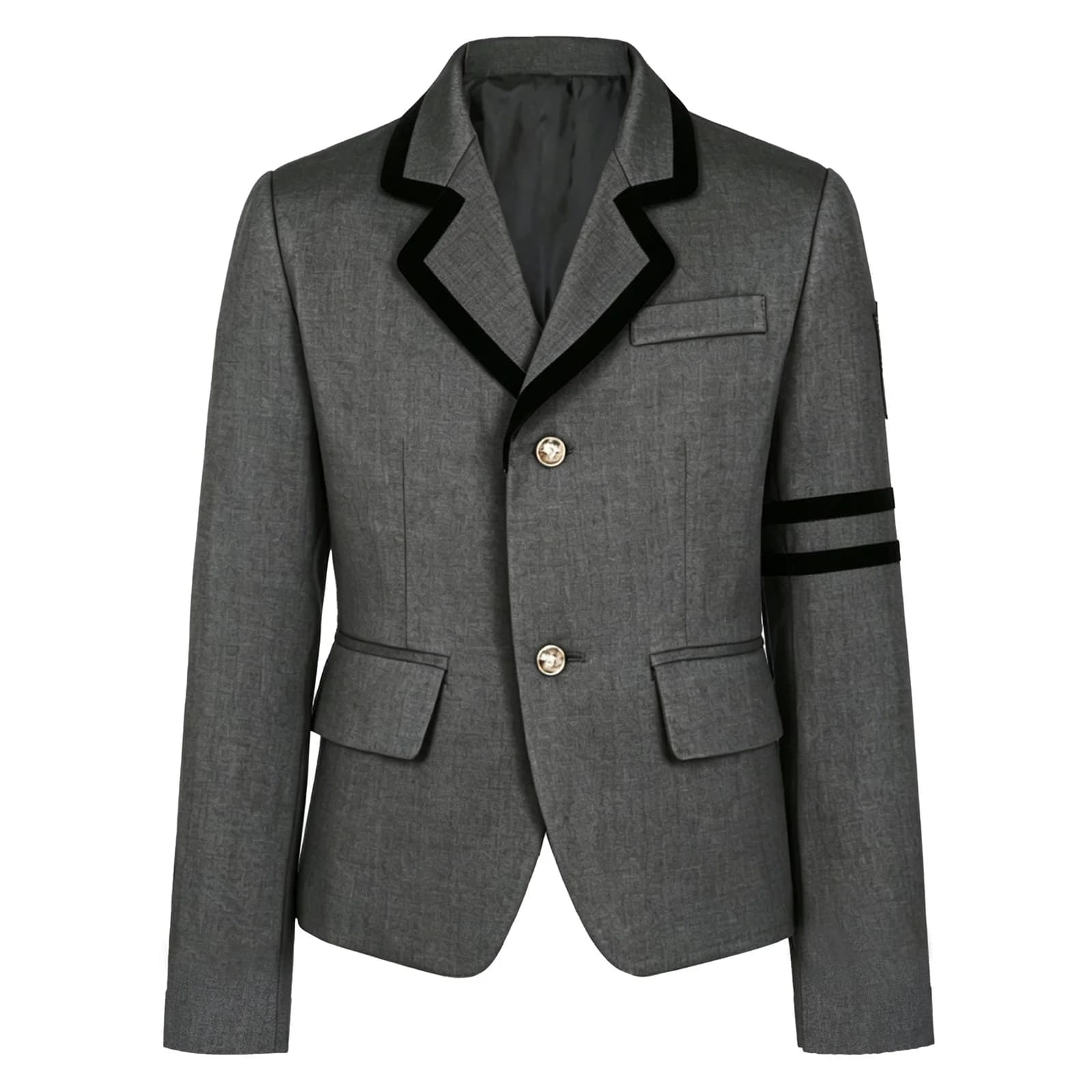 Kids School Uniform Blazer With Lapel Collar