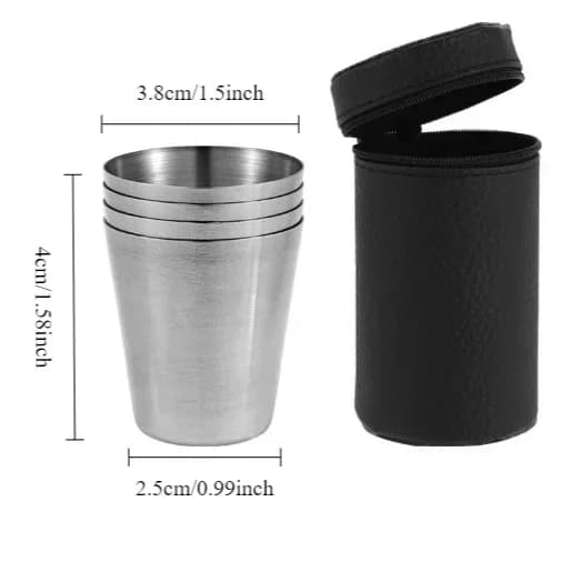 Stainless Steel Travel Cup Set 4-Piece